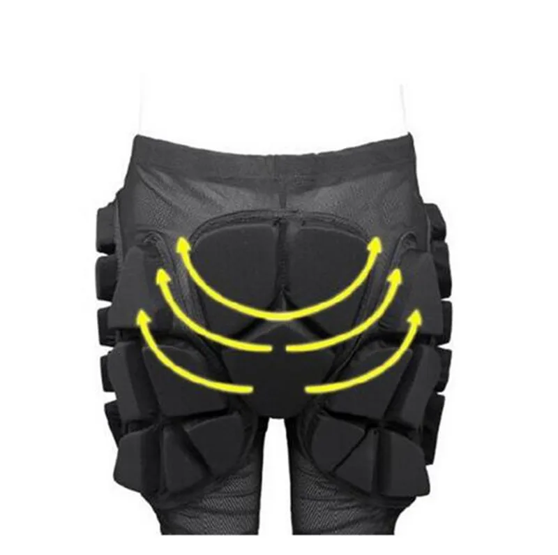 ارتفعت الرجال النساء 3 سنتيمتر الرياضات الشتوية التزلج السراويل الورك أسفل مبطن لل تزلج الثلج تزلج على الجليد حماية واقية