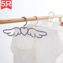 Домашний Ангел противоскользящая вешалка для пальто 5 пластиковых подтяжки для одежды для дома Вешалки для одежды Одежда для взрослых