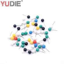 50Pcs Bulk pearl pins mounted spool line group field mounted gear coloration pins four and 6 * 15 * 17 Fishing Deal with Shade