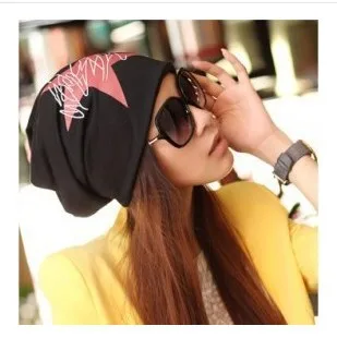 Free Shipping Five-Pointed Star Scrawl Cotton Double Korean HIPHOP Hat Winter Warm Beanies Cap | Аксессуары для одежды