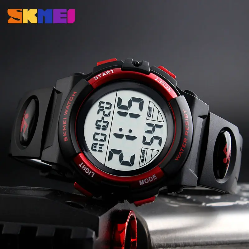 Новые спортивные детские часы от известного бренда SKMEI, детские часы для мальчиков и девочек, светодиодный цифровой наручные часы, водонепроницаемые детские часы