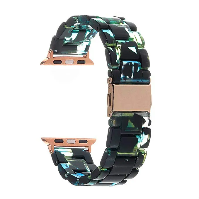 Полимерный ремешок для часов App le 38 мм 40 мм для мужчин и женщин с iWatch Series 4 3 2 1 водонепроницаемый ремешок с пряжкой из нержавеющей стали - Цвет ремешка: Transparent green