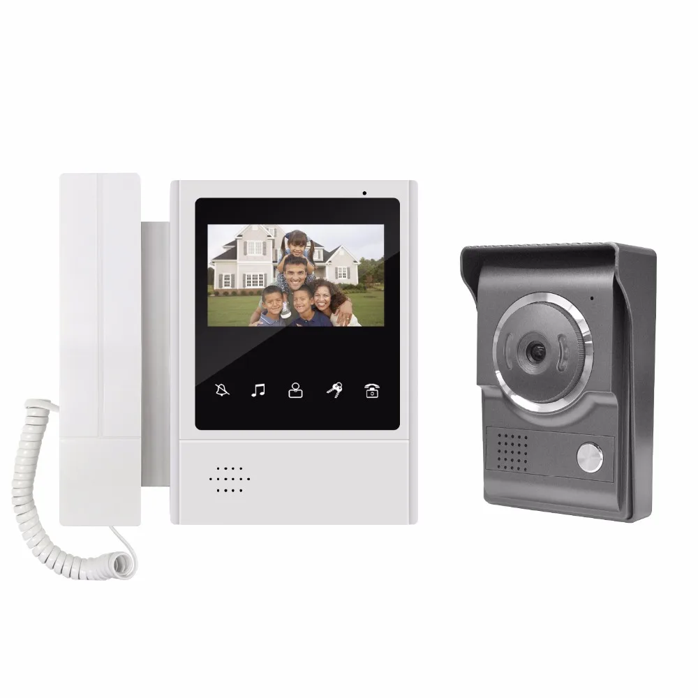 4&quot; LCD Video Apartment Door Phone System 1