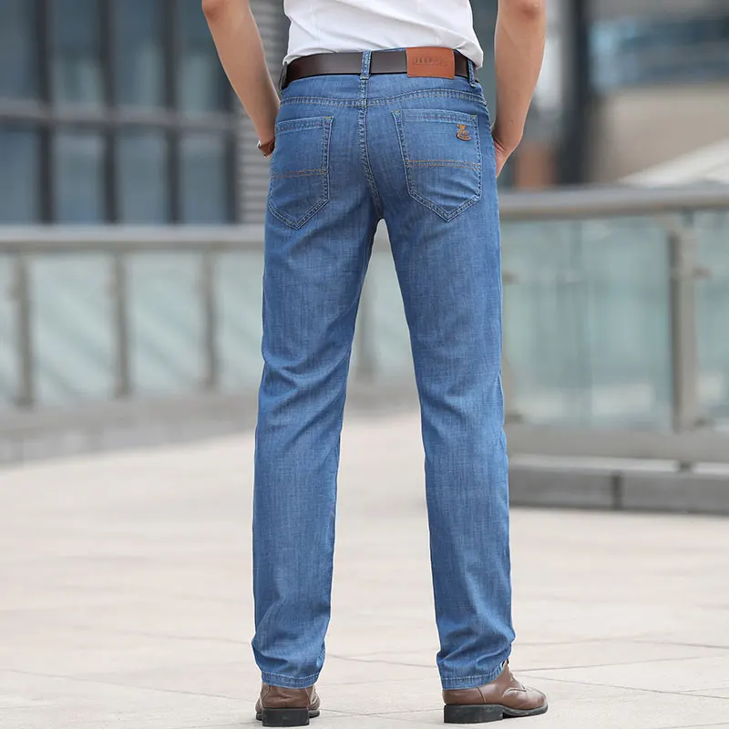 2019 Spring Summer JEEP Brand Cotton Jean Elastic Mens Casual Full Length European American Jeans Cotton Pants Fashion Trousers (22)