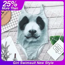 Бикини для купания; пляжная одежда для девочек с рисунком панды; купальный костюм; пляжный комбинезон; одежда для купания