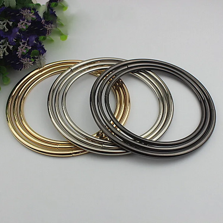 

2pcs O Ring Metal Bag Handle Buckles for Women Handbag Lock Bag Decoration Clasp Handles Connect DIY Bag Part Accessories