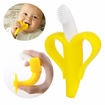 

High Quality Silicone Toothbrush And Environmentally Safe Baby Teether Teething Ring Kids Teether Children Chewing Drop Shipping