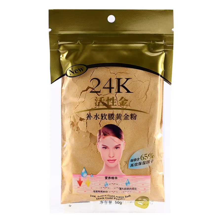 2016 24K GOLD Active Face Mask Powder Scars Acne Control 50g SPA Rose/Pearl/Lavender/Mint/Chamomile/Grape seed/ Hydra Collagen