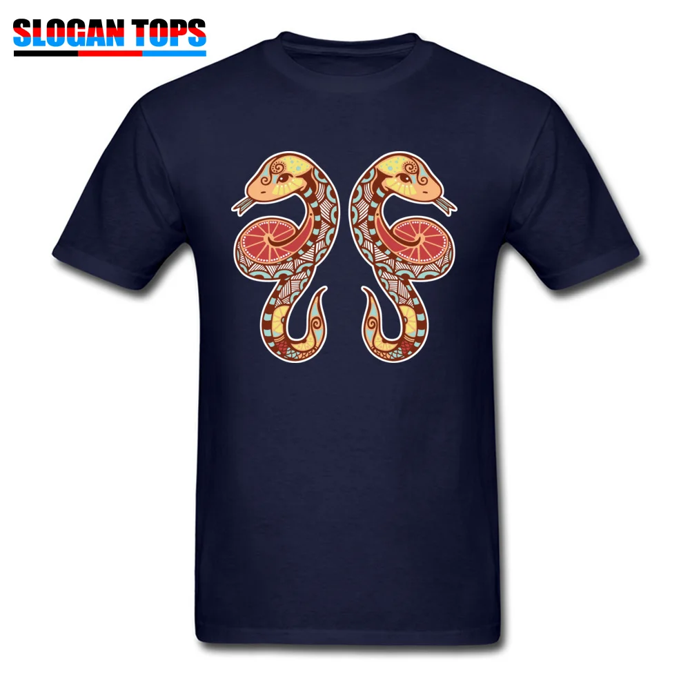zodiac snake18912Y T Shirts for Men Birthday Lovers Day Tops Shirt Short Sleeve Dominant Casual Tops Tees Crew Neck 100% Cotton zodiac snake18912Y navy