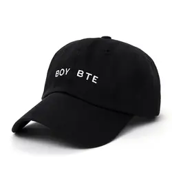 Туника 2017 простой мальчик вышивка шляпа мода мальчик БТЭ письмо Личность Мужской и женский бейсболка Sun Hat