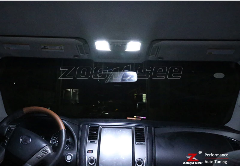 Идеальный светодиодная подсветка Автомобильный светодиодный интерьерные лампы для Nissan Patrol Y61 Y62 4.0L 5.6L чтениt дорожной карты куполообразная крыша свет комплект