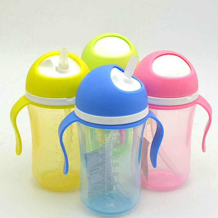 300ml Baby Water Bottle Kid Bottles With Straw Child Drinking Bottle