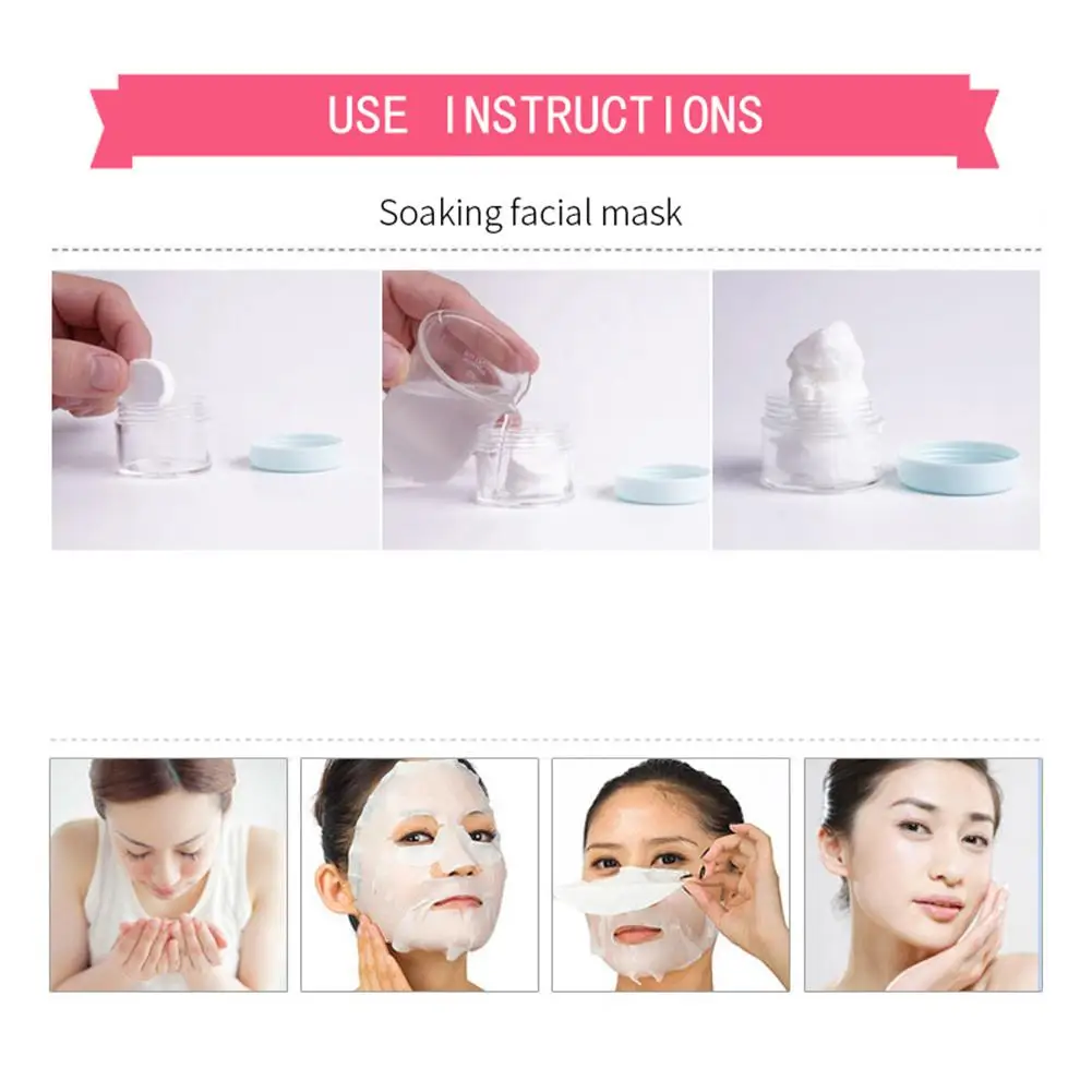 60pcs pack Compressed Face Mask Disposable Cotton Facial Masks Paper Natural Skin Care Wrapped Mask DIY 4