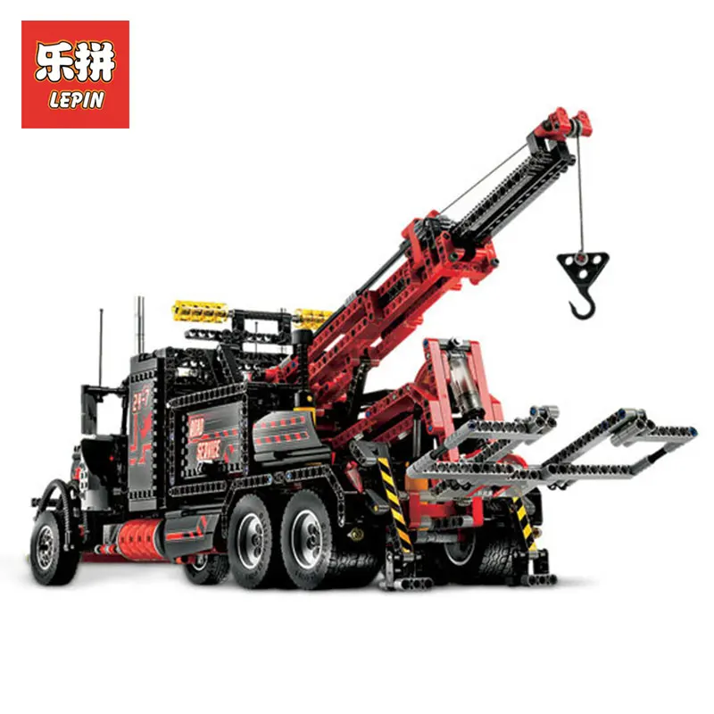 

LEPIN 20020 1877pcs technic series American heavy container trucks Model Building blocks Bricks Compatible Toy LegoINGlys 8285