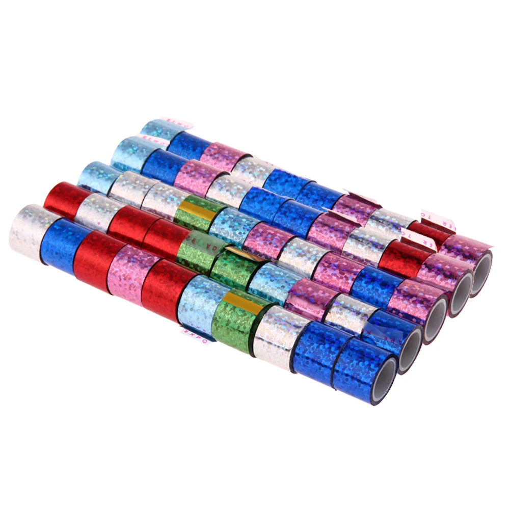Buy 50pcs Scrapbooking Adhesive Tape Glitter Color
