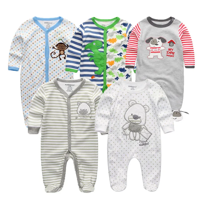 4/5 unids/lote Unisex Top calidad mamelucos de bebé de manga larga de algodón o-Cuello 3,6 9,12 M recién nacido niños y niñas ropa De bebé 4/5 unids/lote Unisex Top calidad mamelucos de bebé de manga larga de algodón o-Cuello 3,6 9,12 M recién nacido niños y niñas ropa De bebé