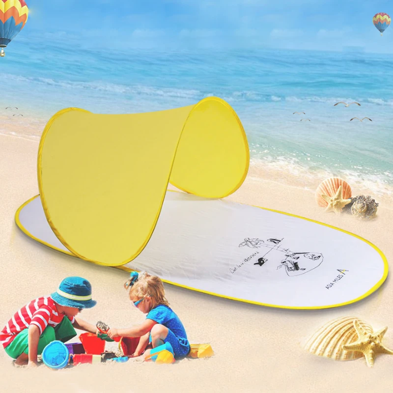 

3 Colors Children's Beach Tent Automatic Pop-up Awning UV Protection Tent