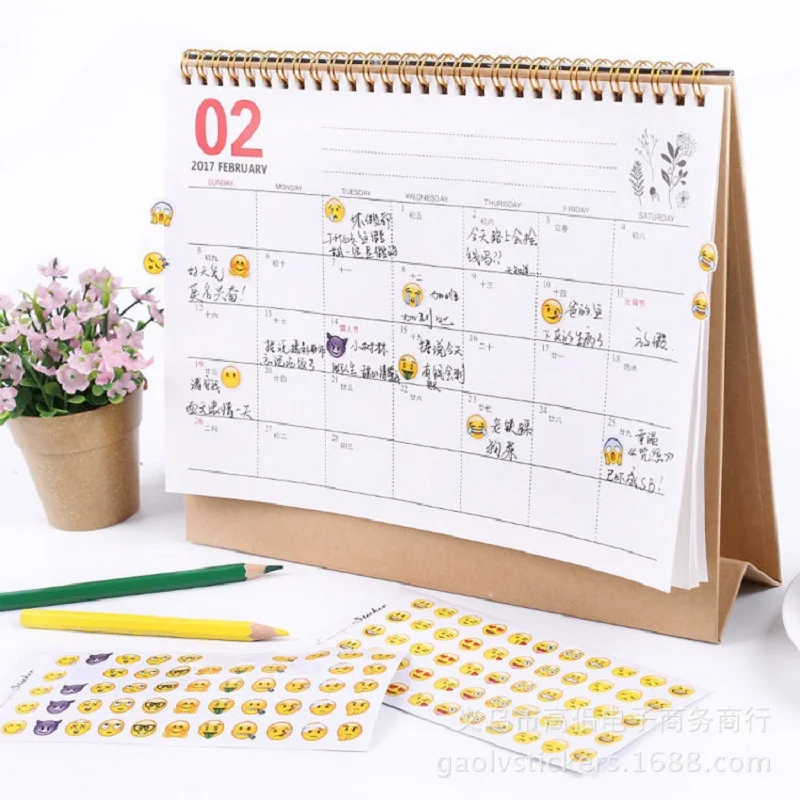 10pcs 1 Sheet Sticker Emoji Smile Face Toy Stickers for Notebook Albums Message DIY Stickers Viny Instagram Classical