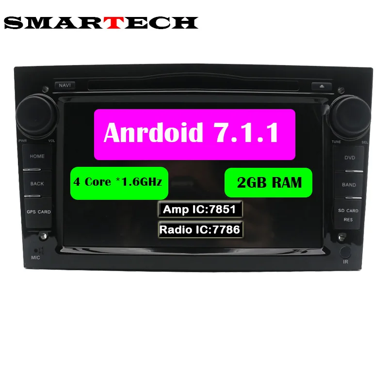4 ядра Android 7 для Opel Astra 2Din dvd аудио плеер gps Vauxhall Vectra Антара Zafira Corsa 2G RAM 16G ROM|android 7|2g
