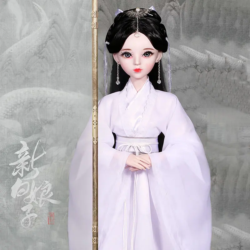 60 см ручной работы 1/3 Bjd куклы FUYAO/JINMI/белая змея большой 23 шарнирные китайские красивые девушки куклы-принцессы игрушки для девочек подарок - Цвет: Bai Suzhen