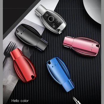 

Good quality TPU+PC Car Key Case Cover Key Holder Chain Ring For Mercedes Benz W203 W210 W211 W124 W202 W204 AMG Accessories