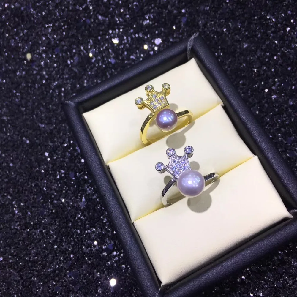 

Adjustable Fashion Pearl Ring Mountings, Ring Findings, Adjustable Ring Jewelry Setting Parts Fittings Charm Accessories Silver