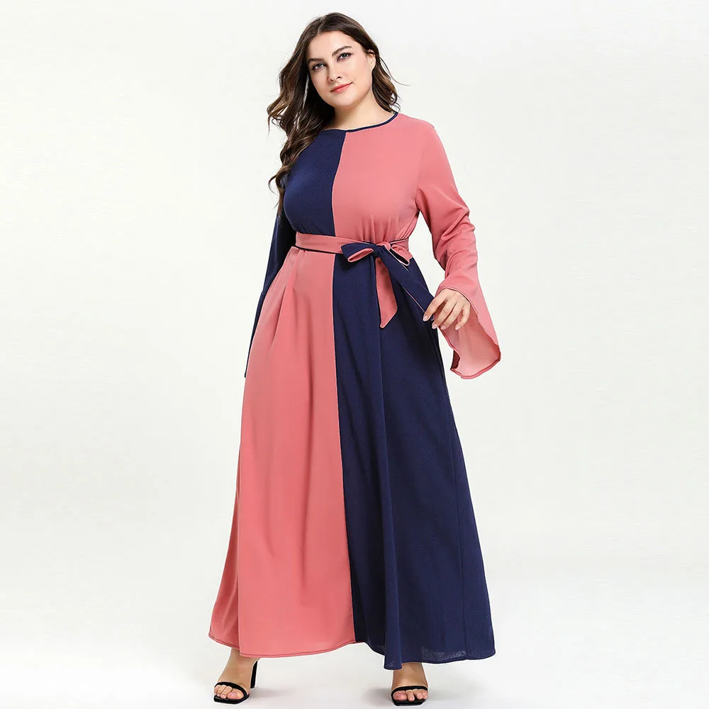 Арабское платье Jilbab Instant abaya, большой размер, Женская мода с длинными рукавами, цвет-код, сшитый мусульманский халат, Свободный Длинный 197545