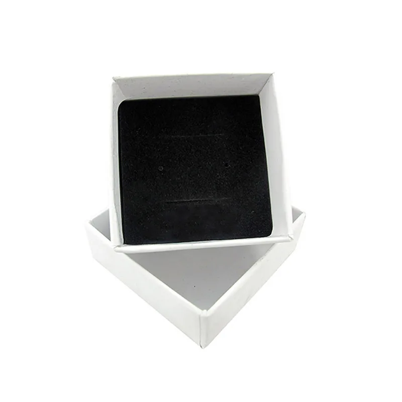 

White Box For Wedding Ring Earring Holder Box Packaging Jewelry Display Gifts Case Wholesale Lots Bulk Boite Rangement Bijoux