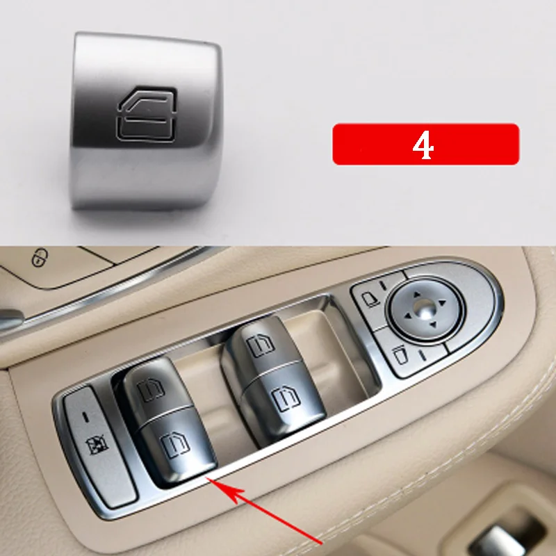 Автомобильный внутреннее окно Стекло Кнопка подъема переключатель для Mercedes Benz C class W205 C180 C200 C260 C300 C63 W204 - Цвет: 4