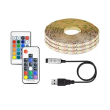 Цветная(RGB) Светодиодные ленты светильник 5V 2835 SMD Диодная Лента USB гибкая лента Светодиодная светильник ТВ задняя светильник декора неоновая лампа м, 1 м, 2 м, 3 м, 4 м, 5 м