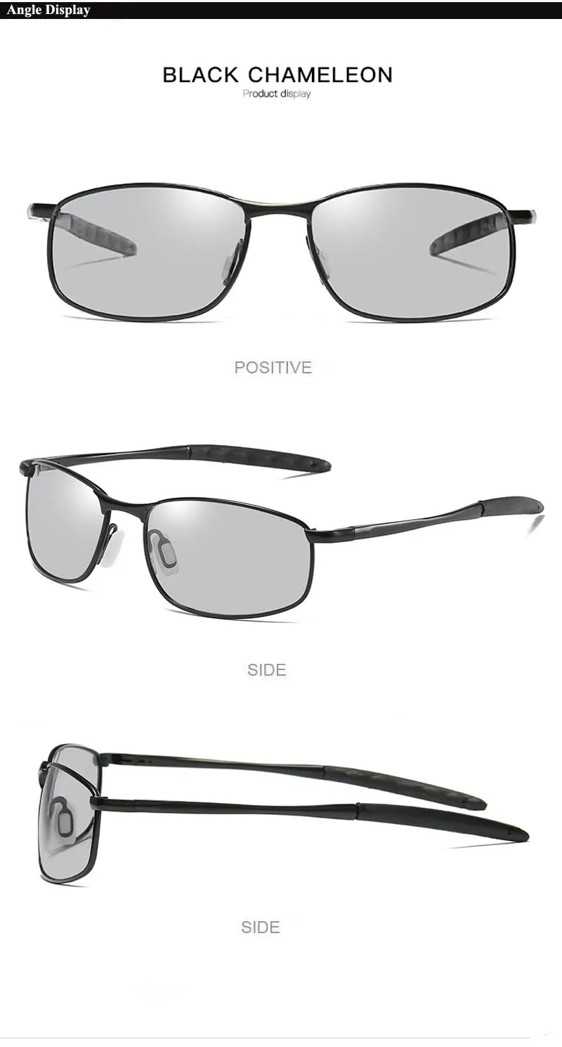 RoShari HD мужские фотохромные поляризованные солнцезащитные очки Хамелеон солнцезащитные очки для мужчин день ночь вождения антибликовые очки gafas de sol
