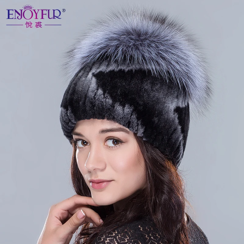 כובע חורפי לנשים מפרוות ארנב ושועל, סרוג באיכות גבוהה ומהמם ביופיו, מגיע בשלל צבעים לבחירה – תמונה 4