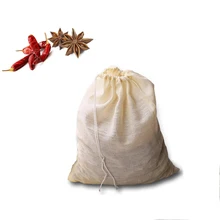 UPORS 10 шт хлопковый чайный пакетик для специй, многоразовый Чайный фильтр-пакетик, натуральный, небеленый, портативный, на шнурке, ситечко, чайный пакетик для кухни