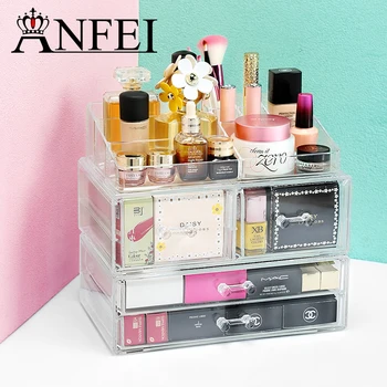 

ANFEI New DurableTransparent Acrylic Cosmetic Organizer Drawer Makeup Case Storage Insert Holder Box C227