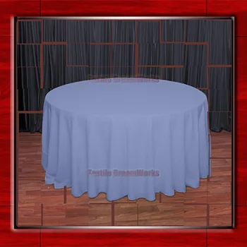 

Hot Sale 132" R Periwinkle Round Table Cloth Polyester Plain Table Cover for Wedding Events &Party Decoration(Supplier)