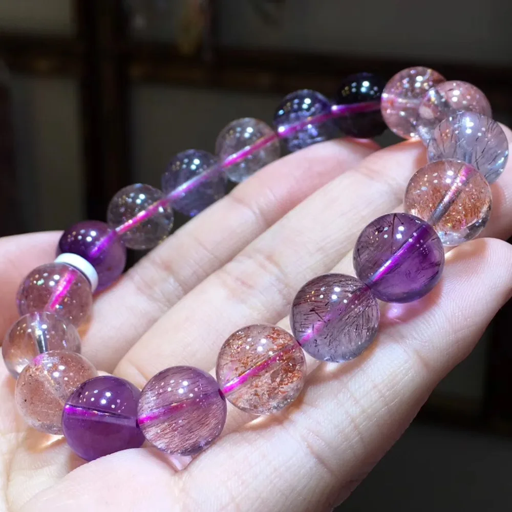 Natural Super Seven Melody Stone Rutilated Quartz Bracelet (2)