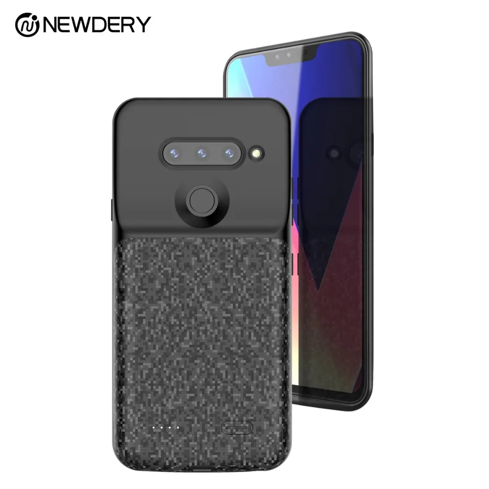 

NEWDERY Power case for LG V40 ThinQ 5200mAh Rechargeable Extended Battery Backup Charger Case External battery case for LG V40