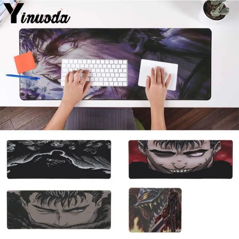 

Yinuoda My Favorite Berserk Large Mouse pad PC Computer mat Good quality Locking Edge large Game Mouse Pad