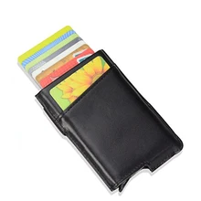 2019 Credit Card Holder Genuine Leather Card Holder Anti-theft RFID Wallet Automatic Credit Card Wallet Card Id Holders rfid 36 card slots genuine leather women card holders large capacity credit card holder wallet female business card holders bag