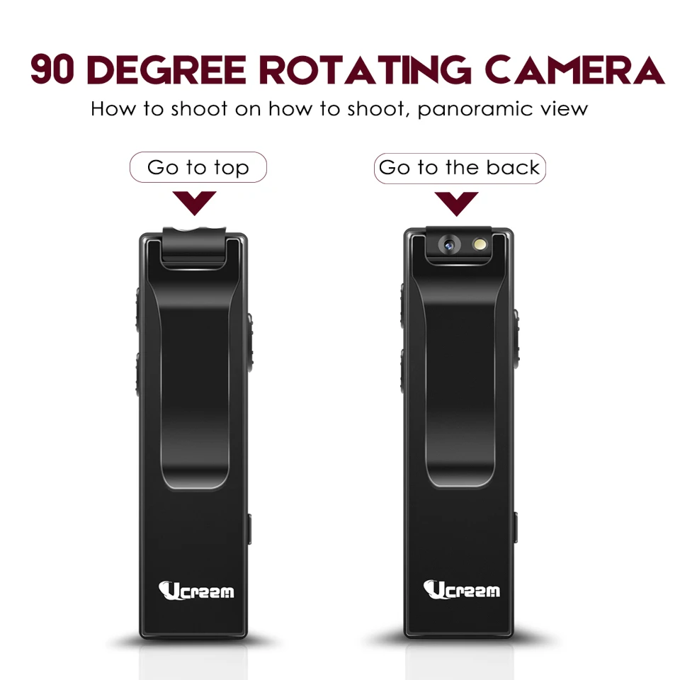 

Rotating Recorder Dictaphone Registrar Handle Camera Video Recording Noise Reduction Magenetic Design Camera Video Recording