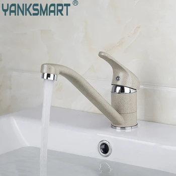 

Basin Swivel Hot And Cold Mixer Tap Painting Bathroom Faucet Deck Mounted Bathroom Basin Sink Faucets Mixer Concise Style