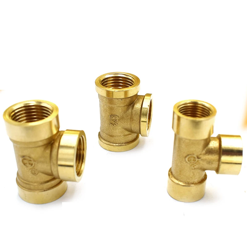 Copper Inner Wire Water Pipe Tee Joint DN20 Tee Pipe Coupling Fitting