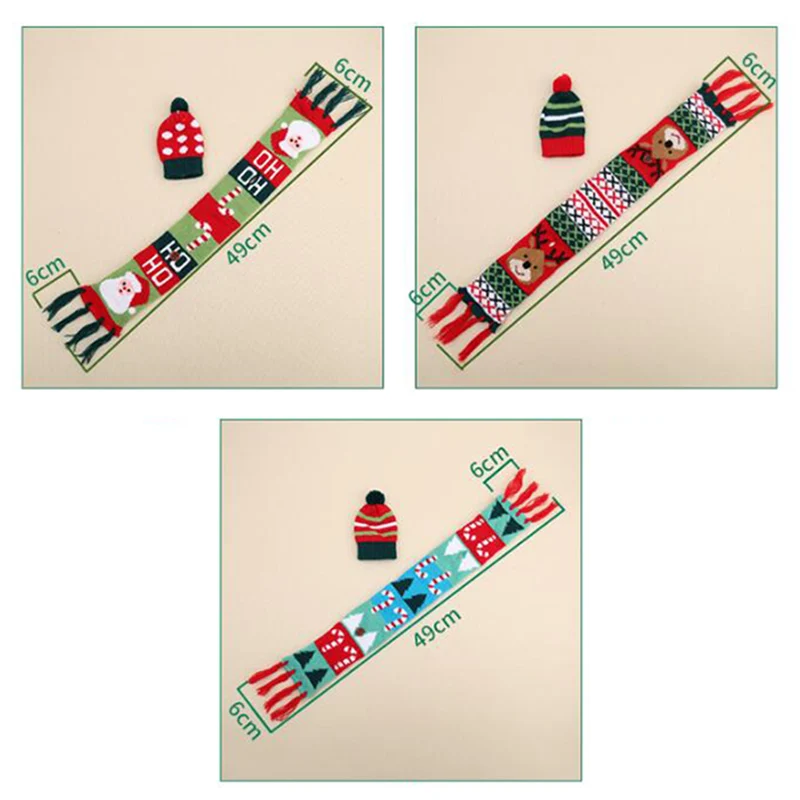 QuickDone-Christmas-Wine-Bottle-Decorations-for-Home-Santa-Claus-Scarf-Hat-Suit-Banquet-Xmas-Party-Plush-Cute-snowmen-Table-Decor-MR0111 (7)