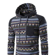 Raglan Sleeve Aztec Tribal Print Hoodie Teen Men Color Block Geometric Pattern Pocket Hooded Sweatshirt Bohemia Winter Outfits Raglan Sleeve Aztec Tribal Print Hoodie Teen Men Color Block Geometric Pattern Pocket Hooded Sweatshirt Bohemia Winter Outfits