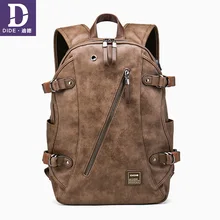 Рюкзак DIDE с зарядкой через usb, школьная сумка, мужская сумка для ноутбука, дорожная сумка, кожаная сумка, водонепроницаемая школьная сумка, большая емкость