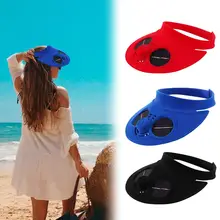 Открытый вентилятор на солнечной батарее, пустая верхняя шляпа солнцезащитная Кепка с большими полями, кулер, Флокированная шляпа для мужчин и женщин