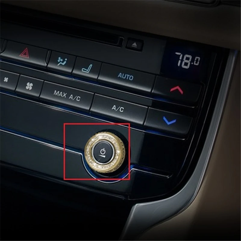 

Gear Door Control System Interior Durable Decorative Auto Modified Bright Sequins Protecter Covers 16 17 18 19 FOR Jaguar F-PACE