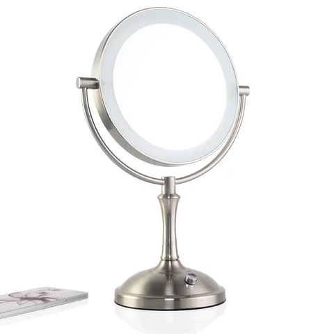 Espelho de Maquilhagem Espelho do Banho Toque Dimmer Maquiagem Espelho Iluminado 3x Europeu-estilo Double-sided Led
