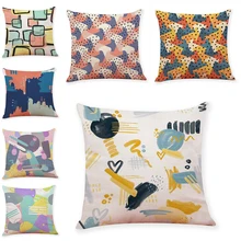 

Fort Hope Christmas Cushion Cover Decorative Pillow Case Classic Geometry Sofa Seat Case Car Pillowcase Soft Bed Pillow Case