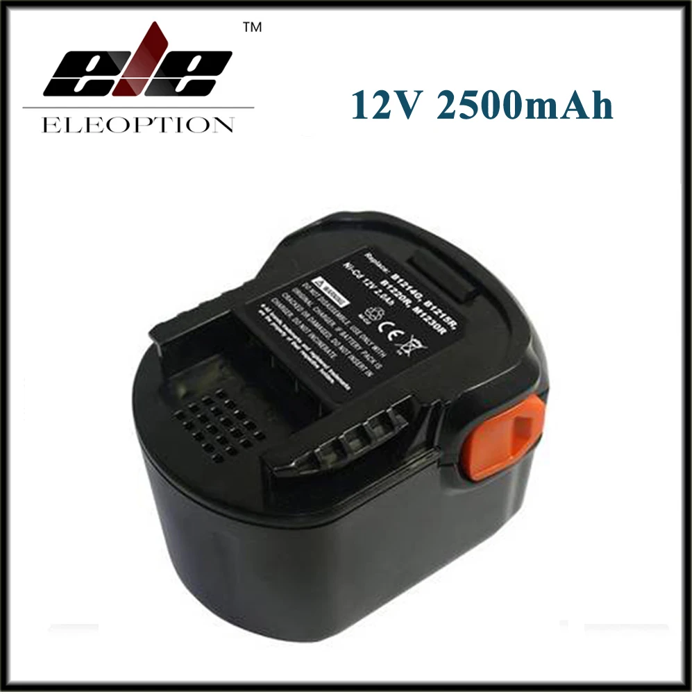 Новая аккумуляторная батарея Eleoption 12V 2500mAh 2,5 Ah Ni-MH для B1214G, B1215R, B1220R, M1230R, BS12G, BS12X, BSB12G, BSB12STX, BSS12RW